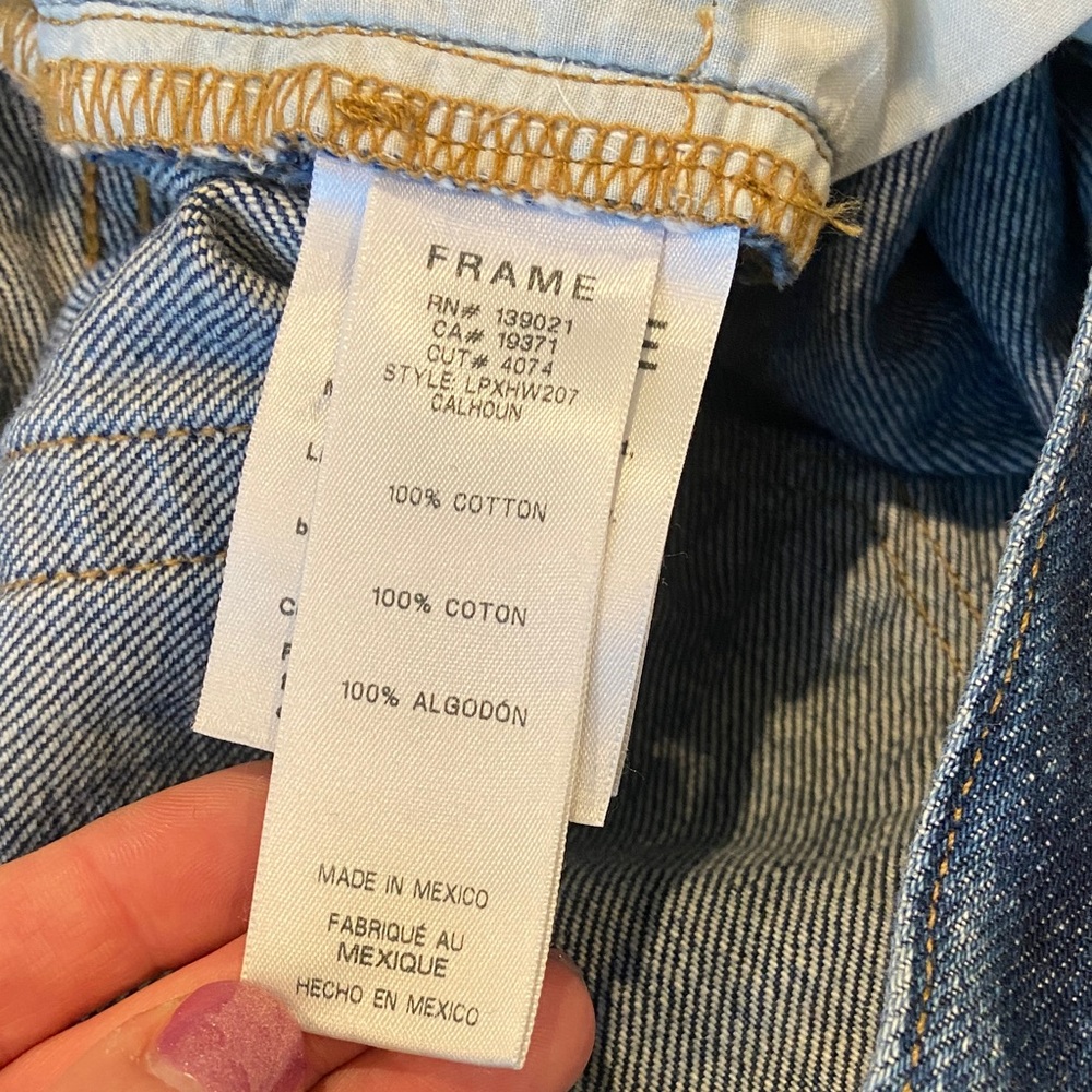 Frame Denim Indigo Straight Leg Jeans - Picture 6 of 8